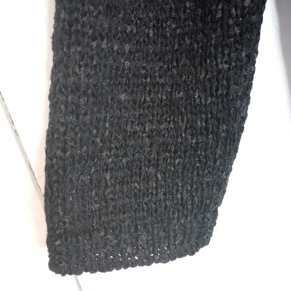 Chico's Glenda Asymmetrical Black Sweater Sz 1 - Picture 4 of 8